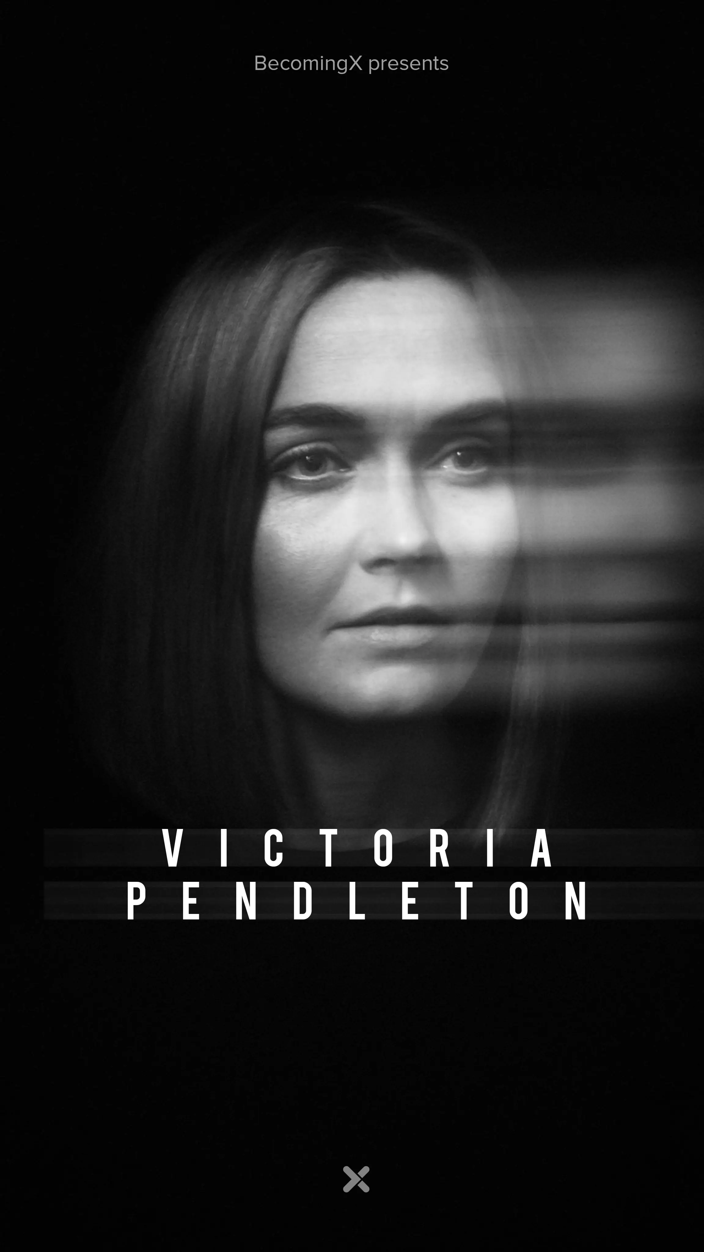 Portrait of Victoria Pendleton, double Olympic gold medal-winning cyclist. Victoria Pendleton text overlaid.