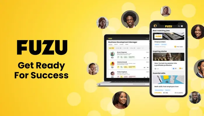 Background showing Fuzu logo