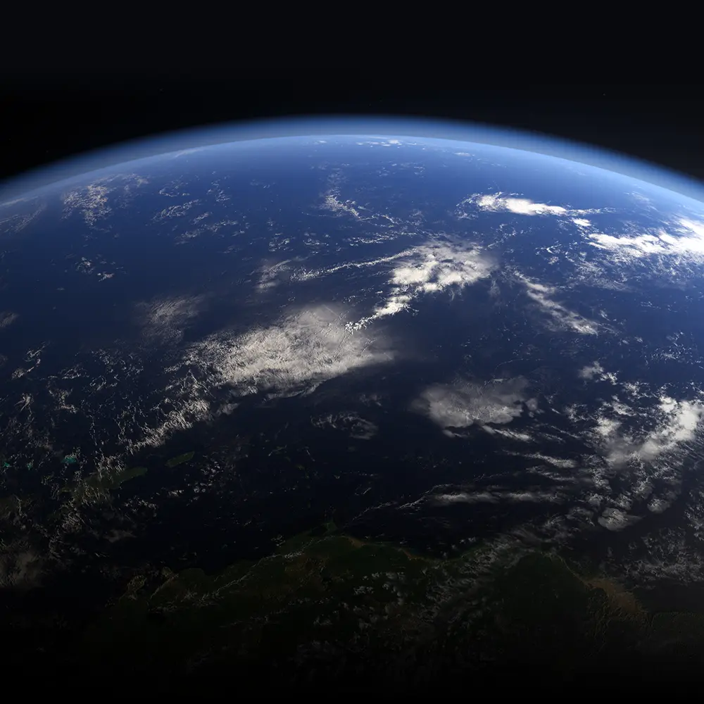 A view of the earth from space