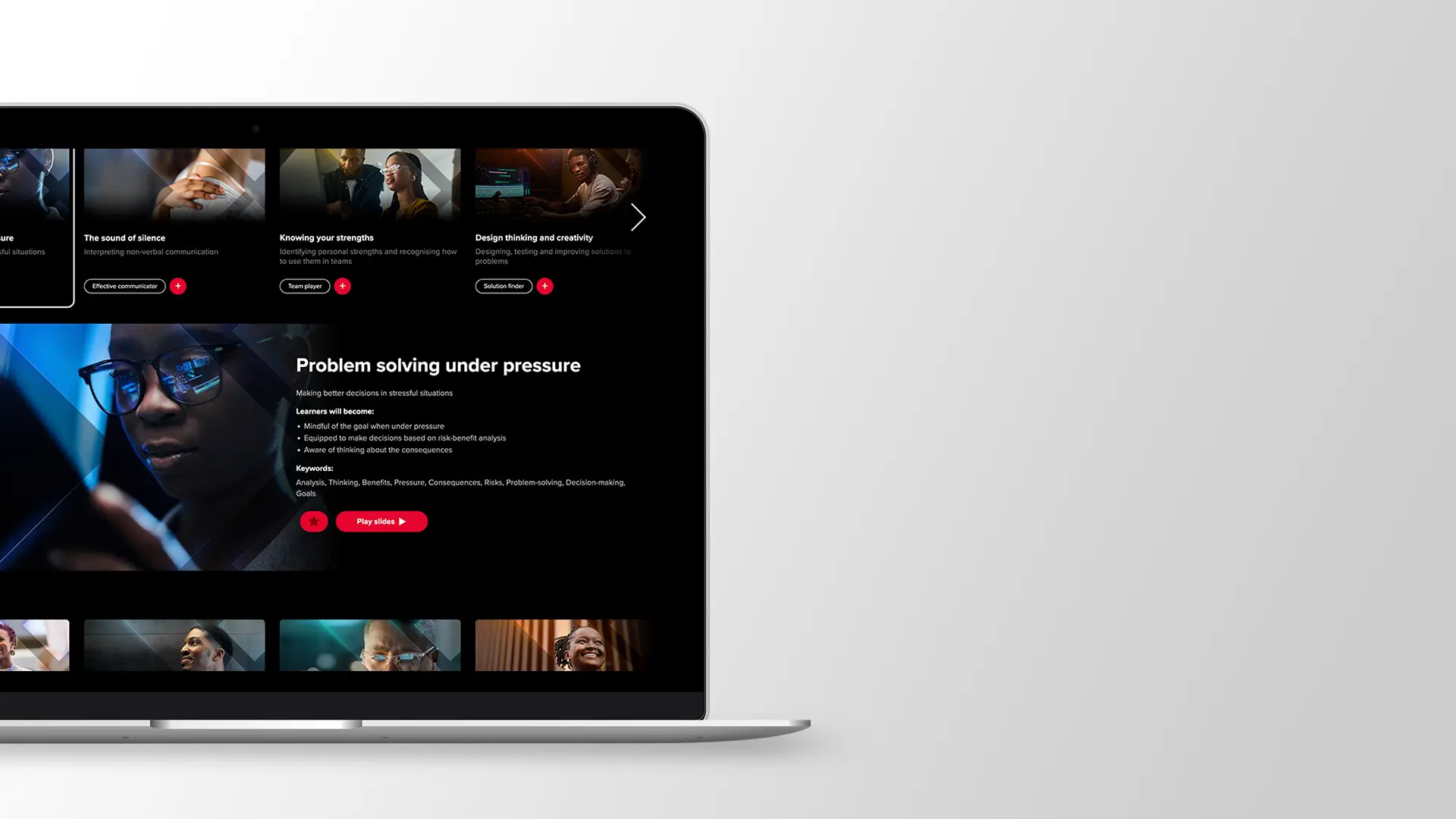 A laptop showing the BecomingX Africa education platform