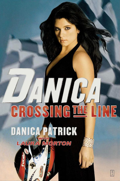 Crossing the Line cover - a book by IndyCar champion, Danica Patrick.