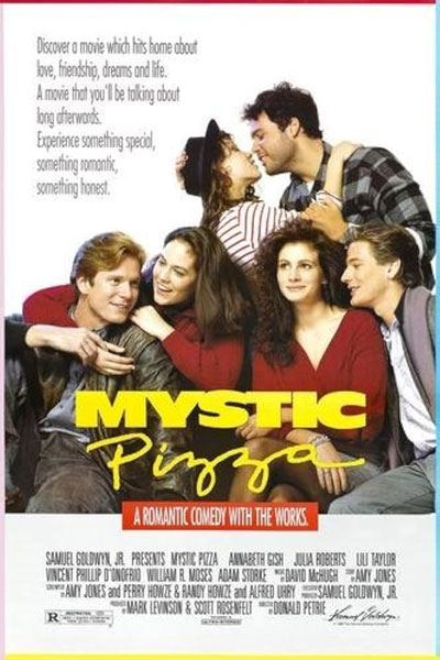 Mystic Pizza movie cover - starring Julia Roberts.