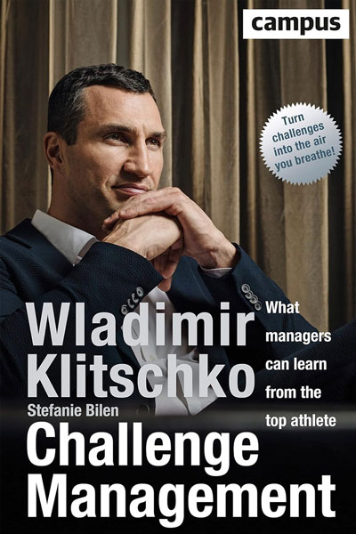 Challenge Management cover - a book by boxing heavyweight champion and Olympic gold medallist, Wladimir Klitschko.